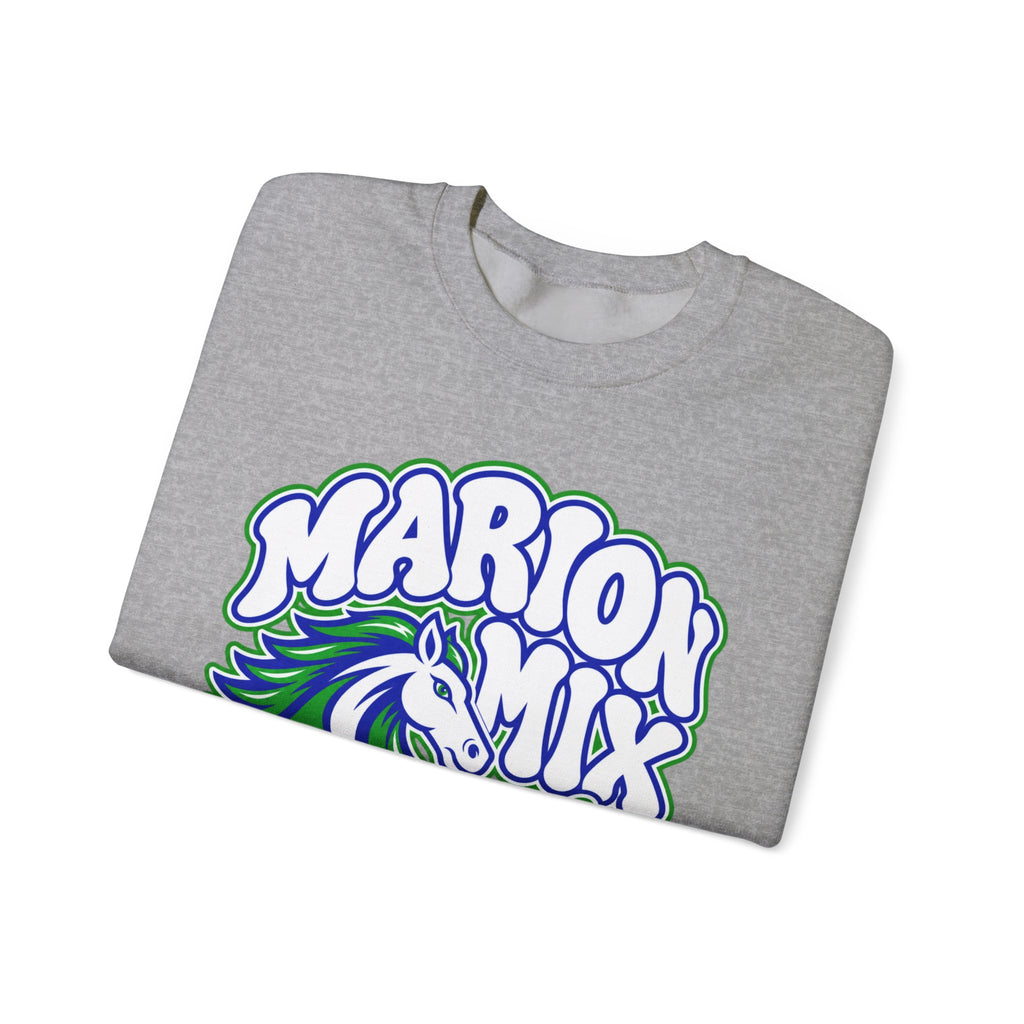 Marion Mix Mavericks Retro Bubble Adult Crewneck Sweatshirt