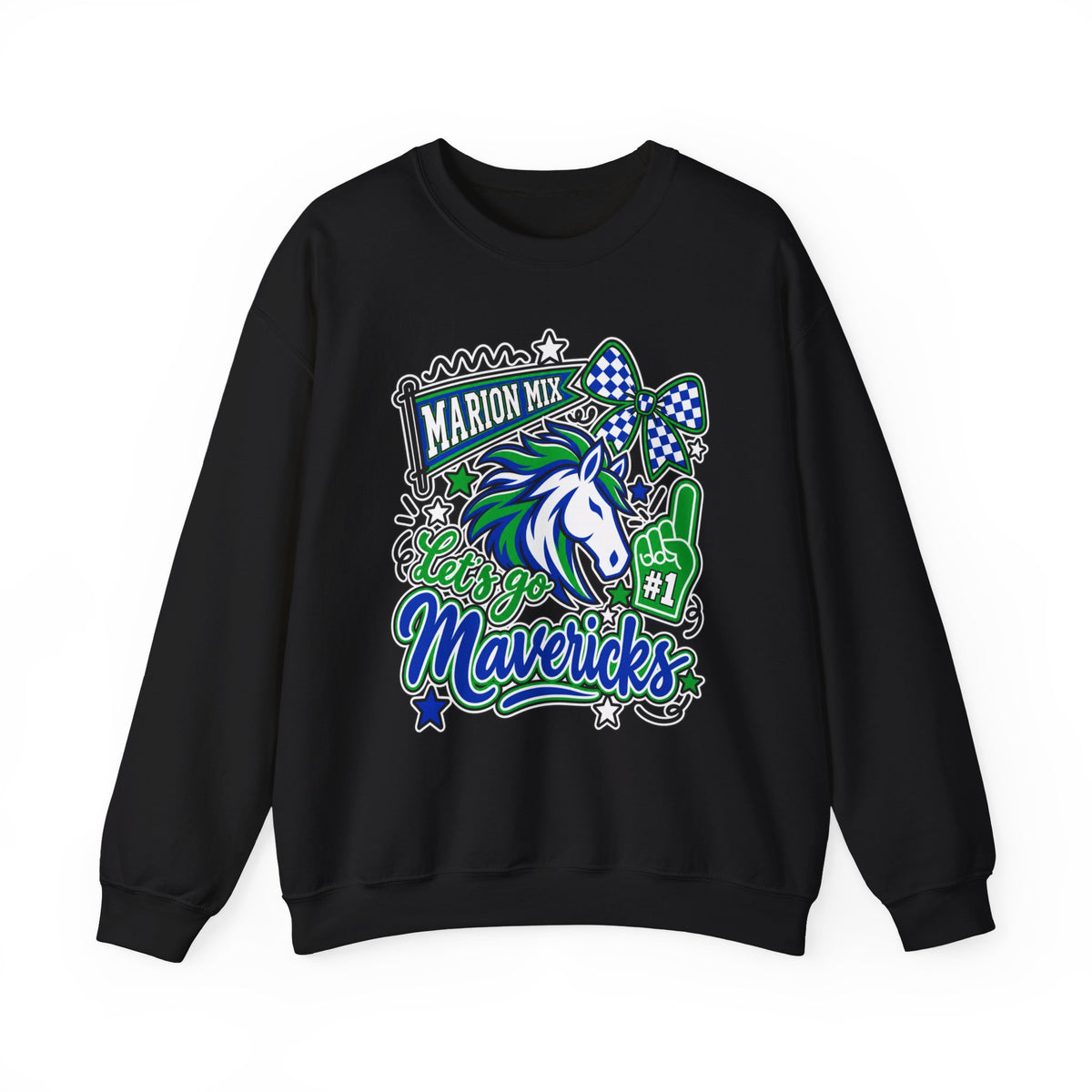 Marion Mix Let's Go Mavericks Crewneck Sweatshirt