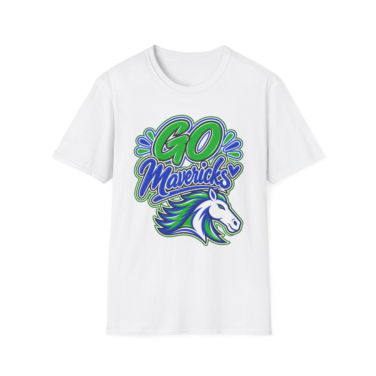 Go Mavericks Horse Mascot T-Shirt | School Sports Spirit