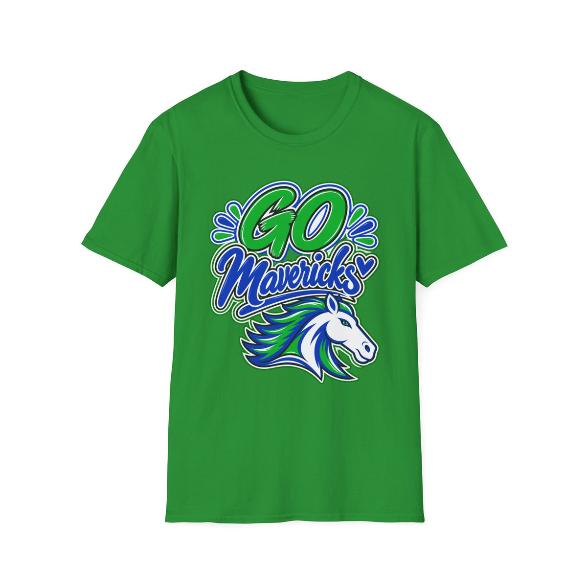 Go Mavericks Horse Mascot T-Shirt | School Sports Spirit