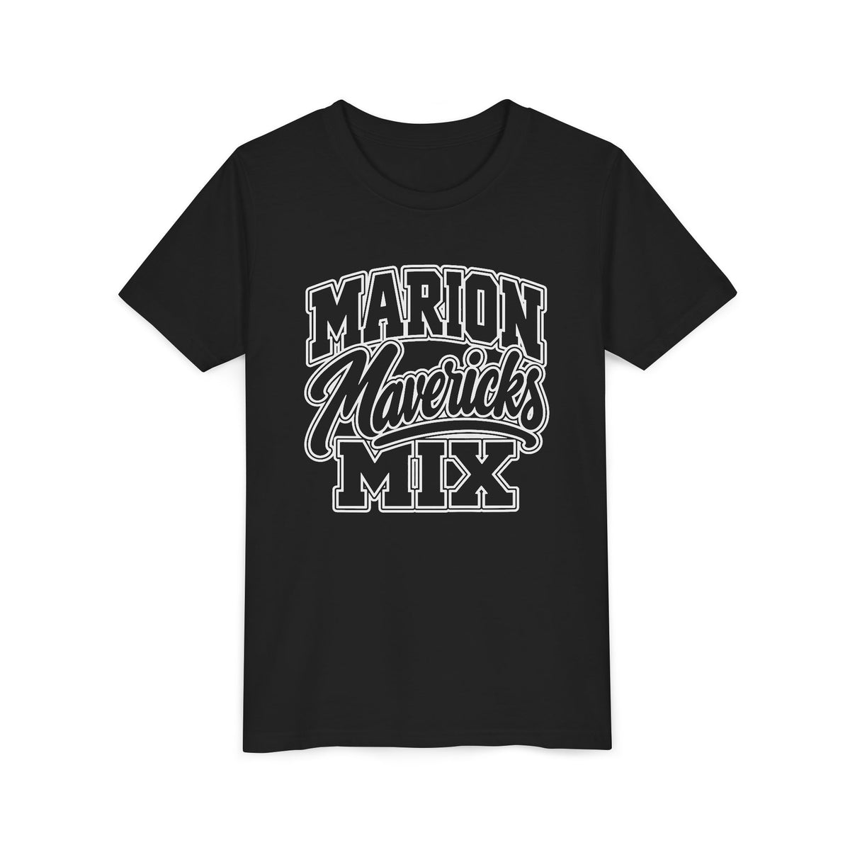 Marion Mix Mavericks Outline Youth Tee (Grade Level Colors)