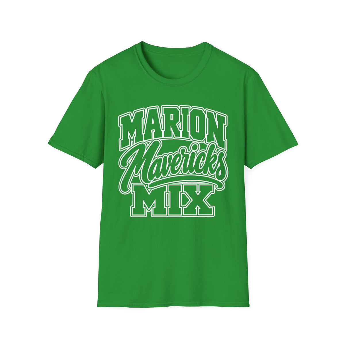 Marion Mix Mavericks Outline Adult Tee ( Teacher Grade Level Colors)