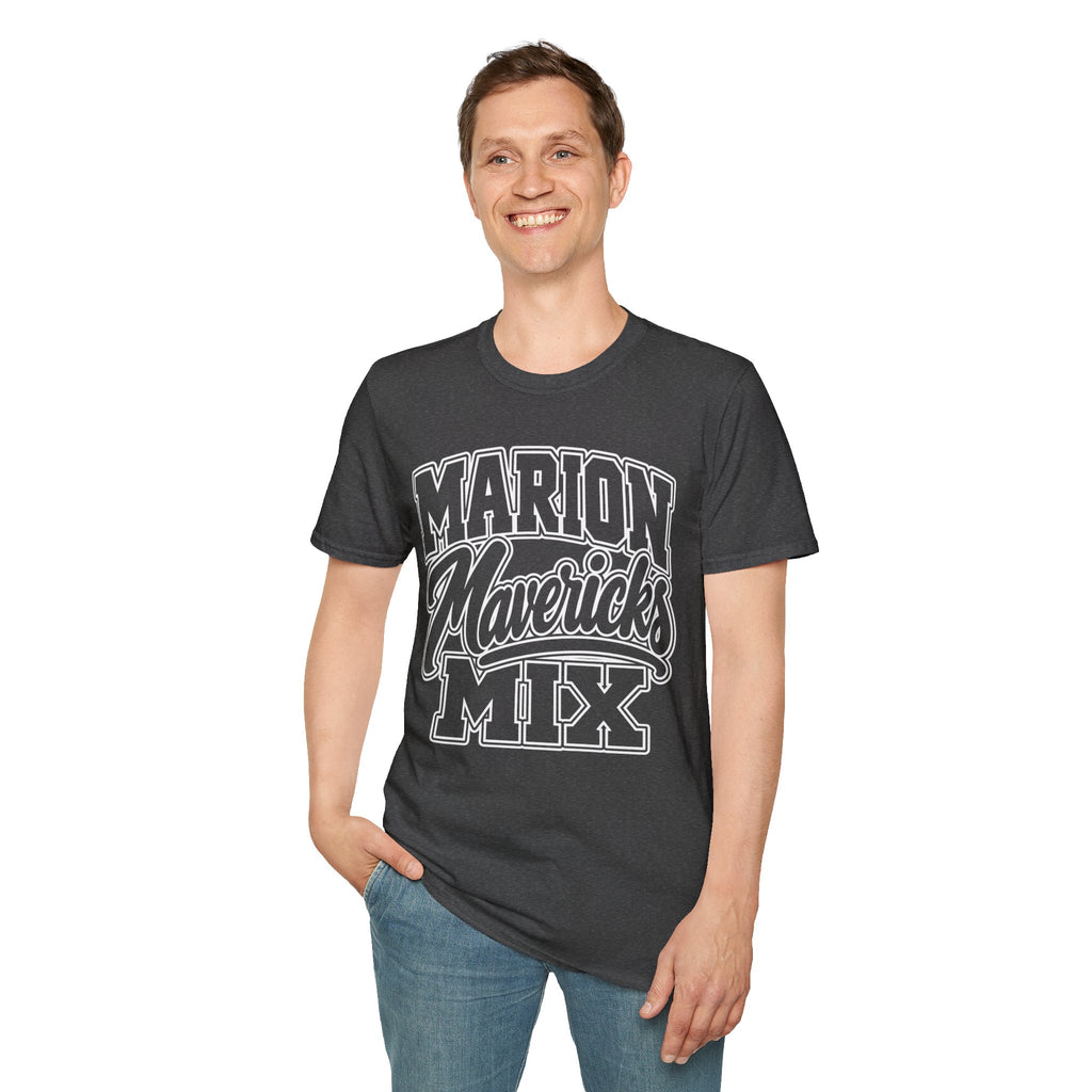 Marion Mix Mavericks Outline Adult Tee ( Teacher Grade Level Colors)