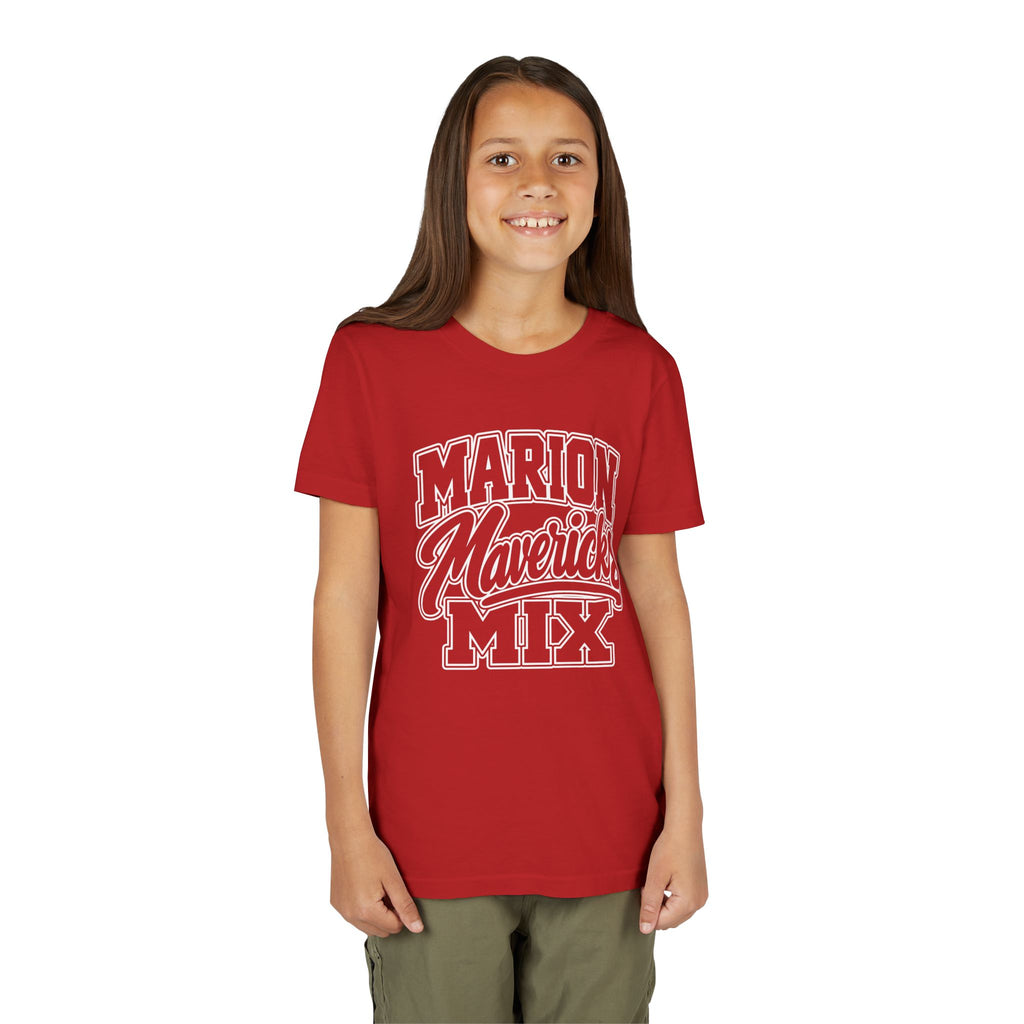Marion Mix Mavericks Outline Youth Tee (Grade Level Colors)
