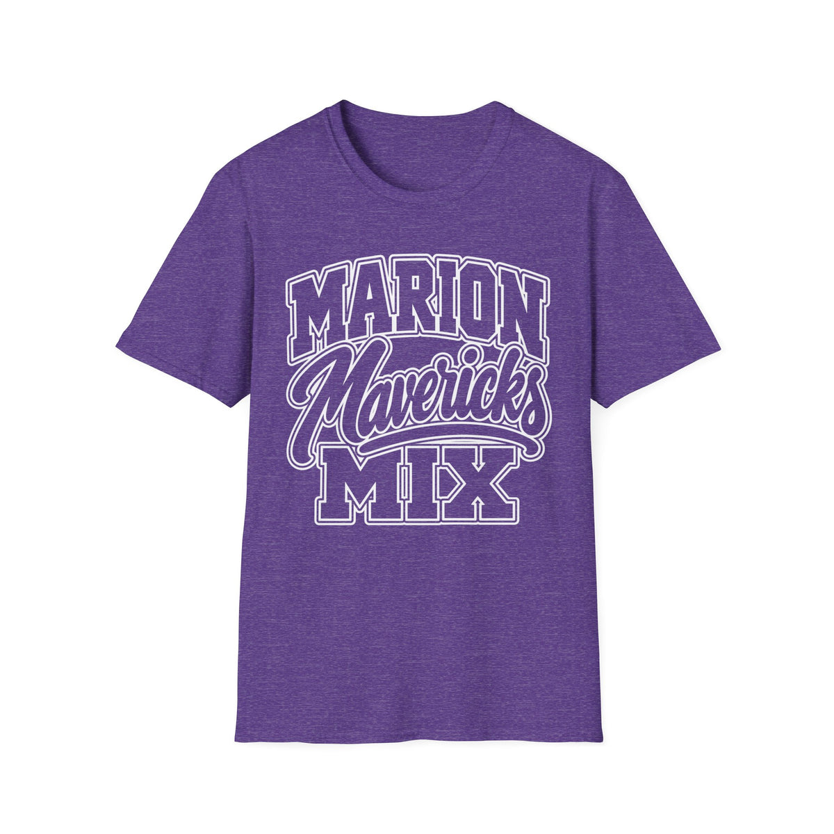 Marion Mix Mavericks Outline Adult Tee ( Teacher Grade Level Colors)
