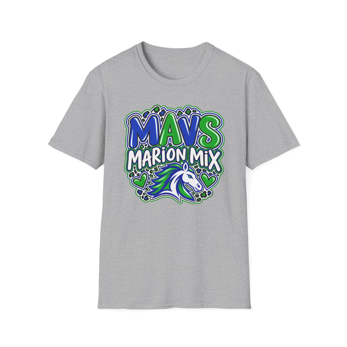 Marion Mix MAVS Leopard — Unisex Adult Tee
