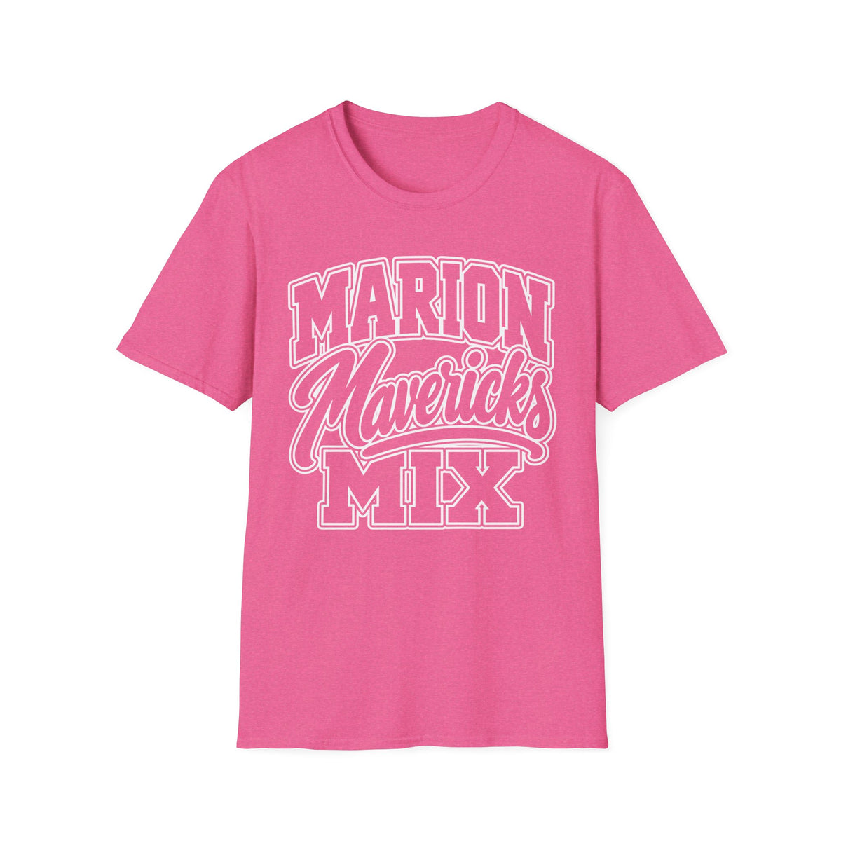 Marion Mix Mavericks Outline Adult Tee ( Teacher Grade Level Colors)