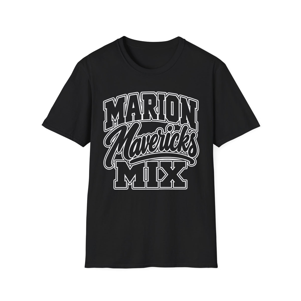 Marion Mix Mavericks Outline Adult Tee ( Teacher Grade Level Colors)