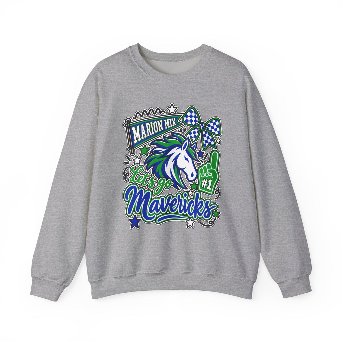 Marion Mix Let's Go Mavericks Crewneck Sweatshirt