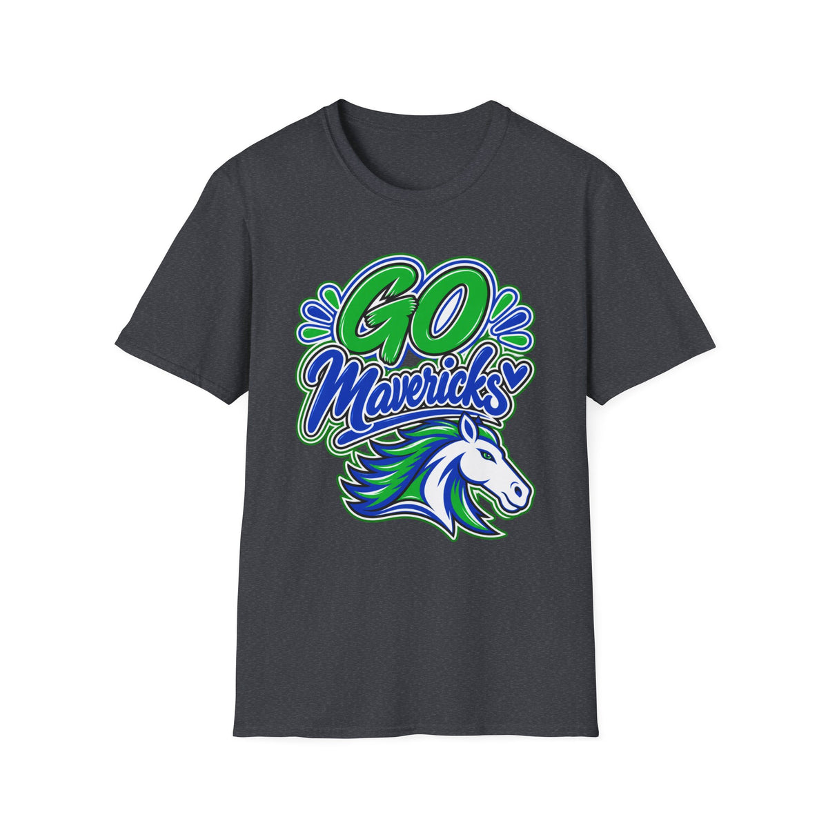 Go Mavericks Horse Mascot T-Shirt | School Sports Spirit