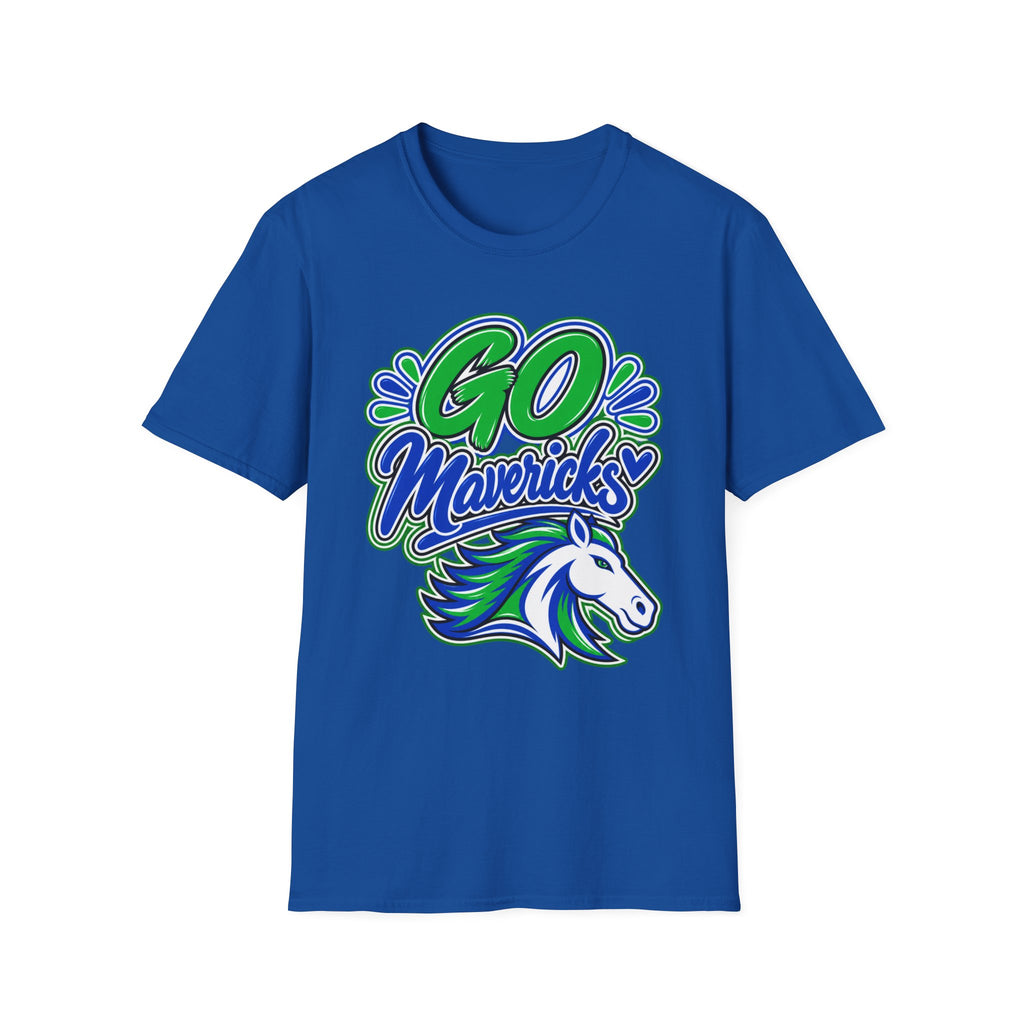 Go Mavericks Horse Mascot T-Shirt | School Sports Spirit