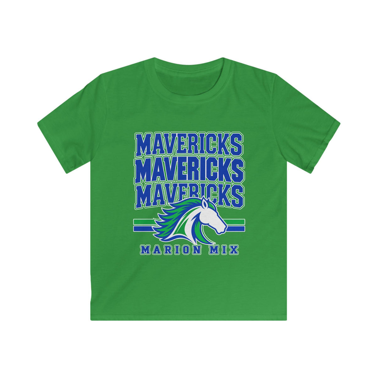 Marion Mix Mavericks Stacked Youth Tee