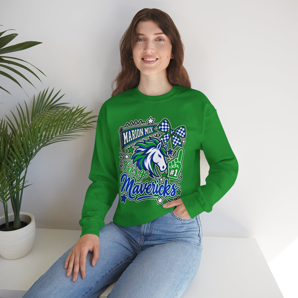 Marion Mix Let's Go Mavericks Crewneck Sweatshirt