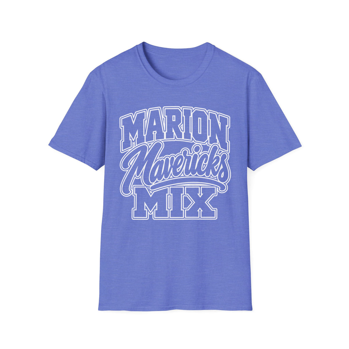 Marion Mix Mavericks Outline Adult Tee ( Teacher Grade Level Colors)