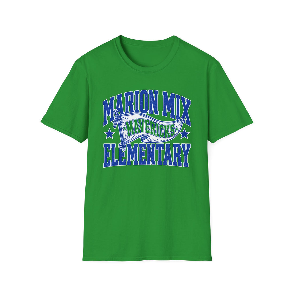 Marion Mix Mavericks Elementary T-Shirt — School Spirit Tee for Students & Staff — Unisex Adult Tee