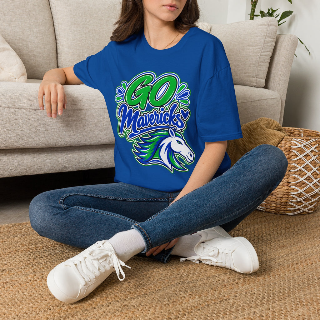 Go Mavericks Horse Mascot T-Shirt | School Sports Spirit