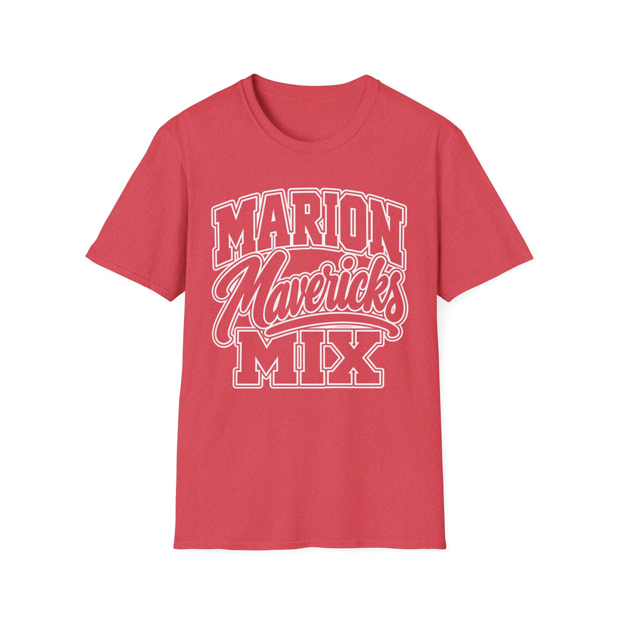 Marion Mix Mavericks Outline Adult Tee ( Teacher Grade Level Colors)