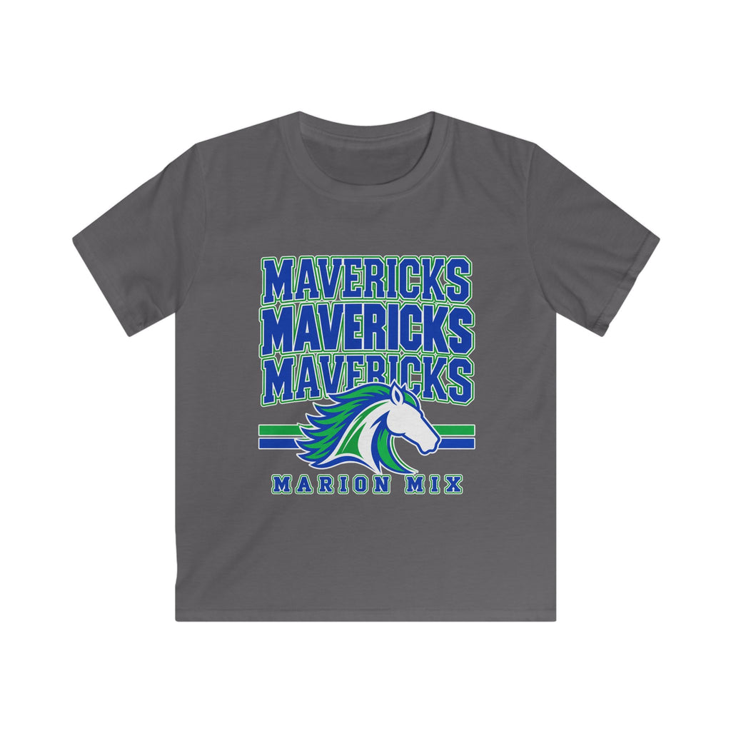 Marion Mix Mavericks Stacked Youth Tee