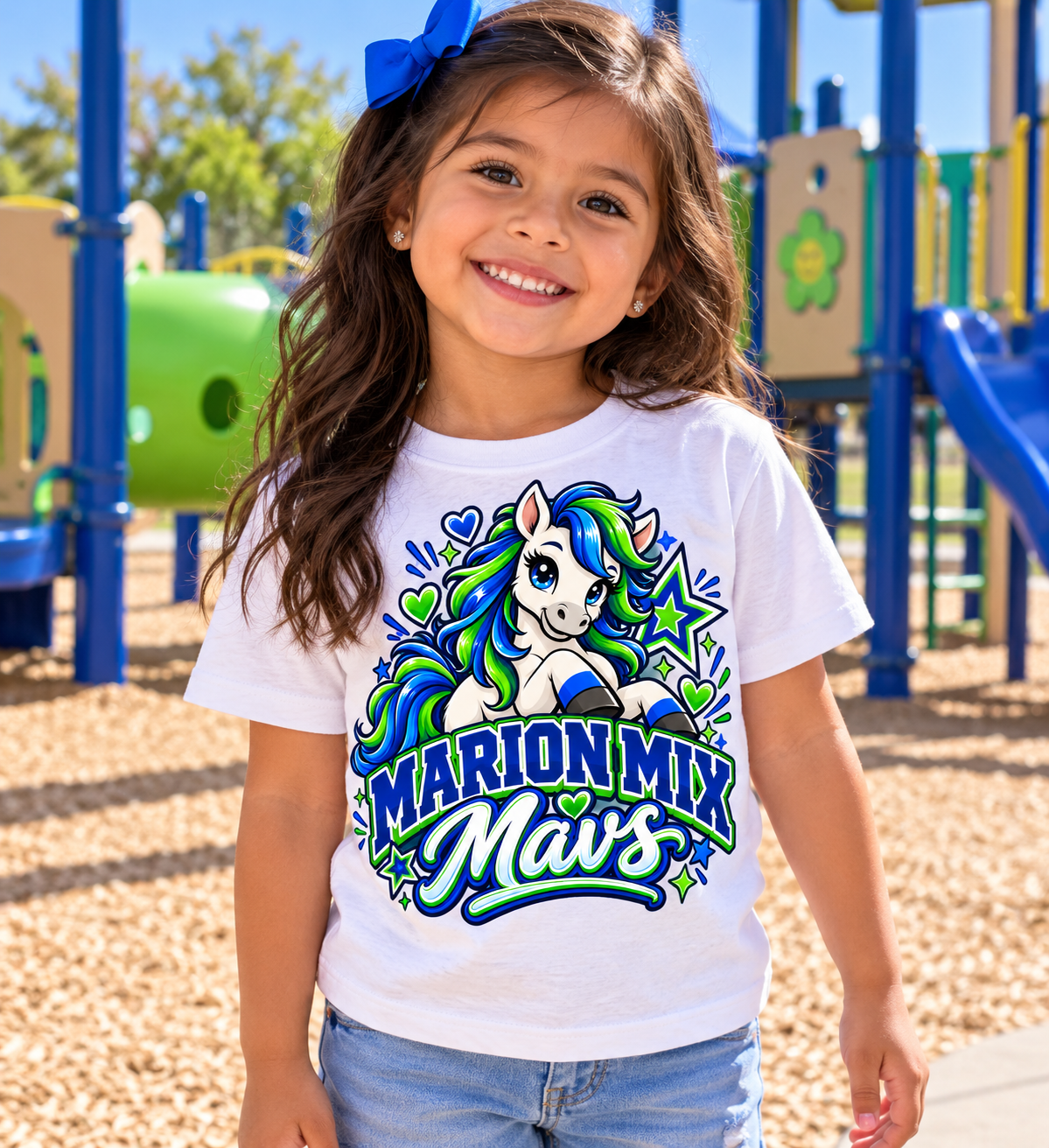Marion Mix Mavs Cute Pony Youth Toddler Tee
