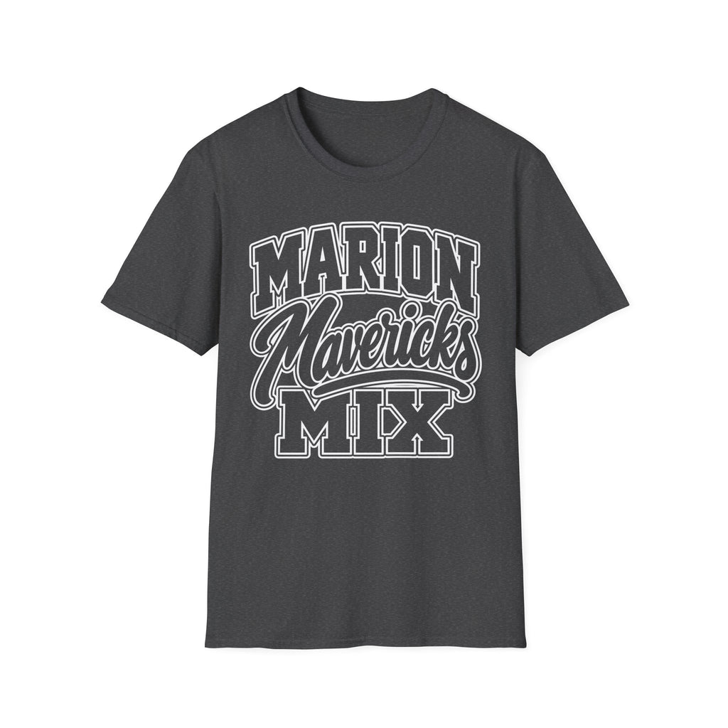 Marion Mix Mavericks Outline Adult Tee ( Teacher Grade Level Colors)