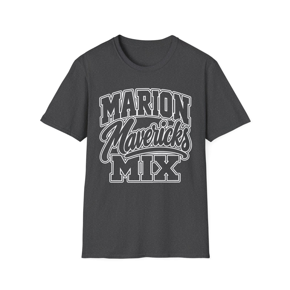 Marion Mix Mavericks Outline Adult Tee ( Teacher Grade Level Colors)