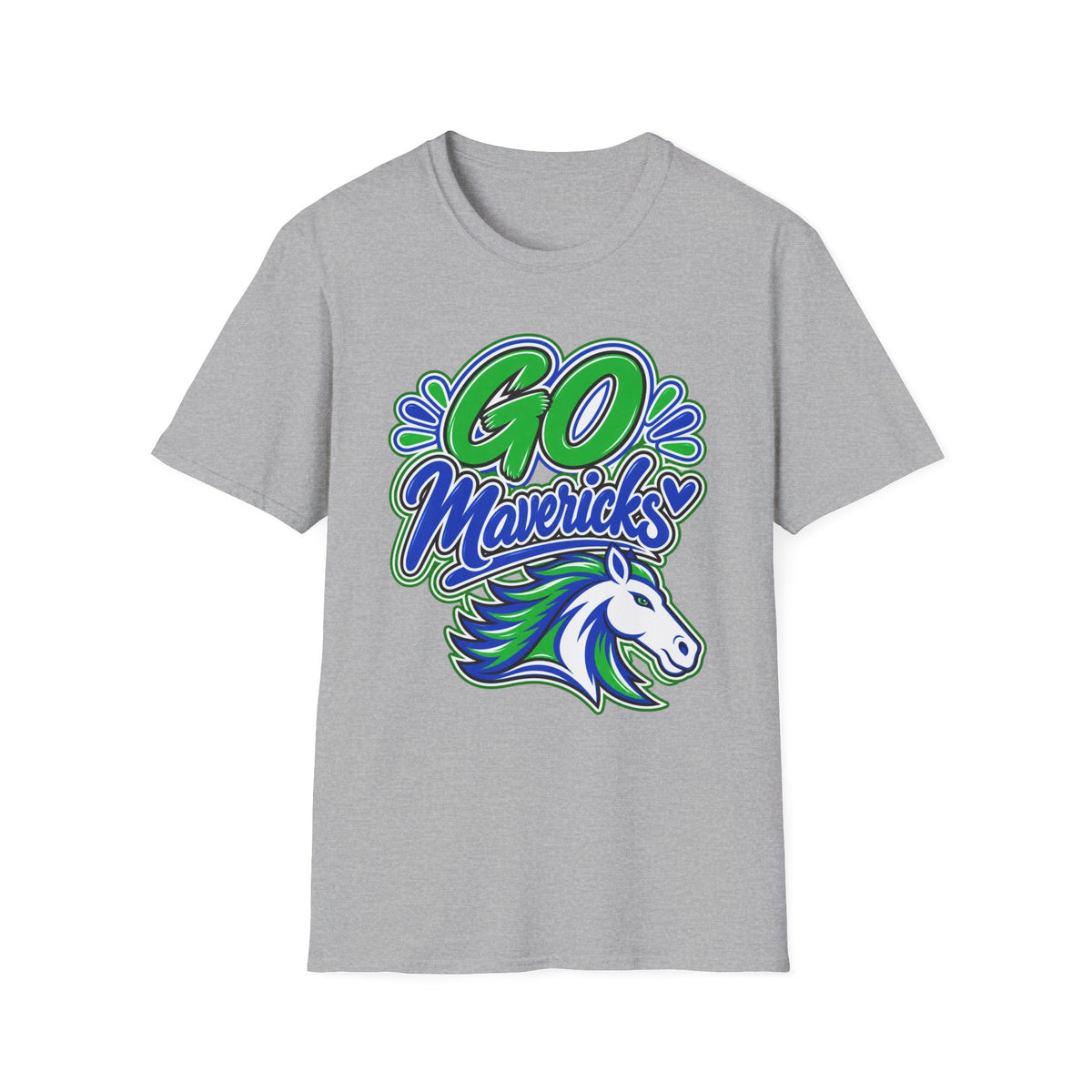 Go Mavericks Horse Mascot T-Shirt | School Sports Spirit