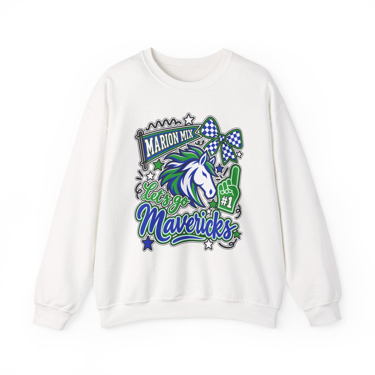 Marion Mix Let's Go Mavericks Crewneck Sweatshirt
