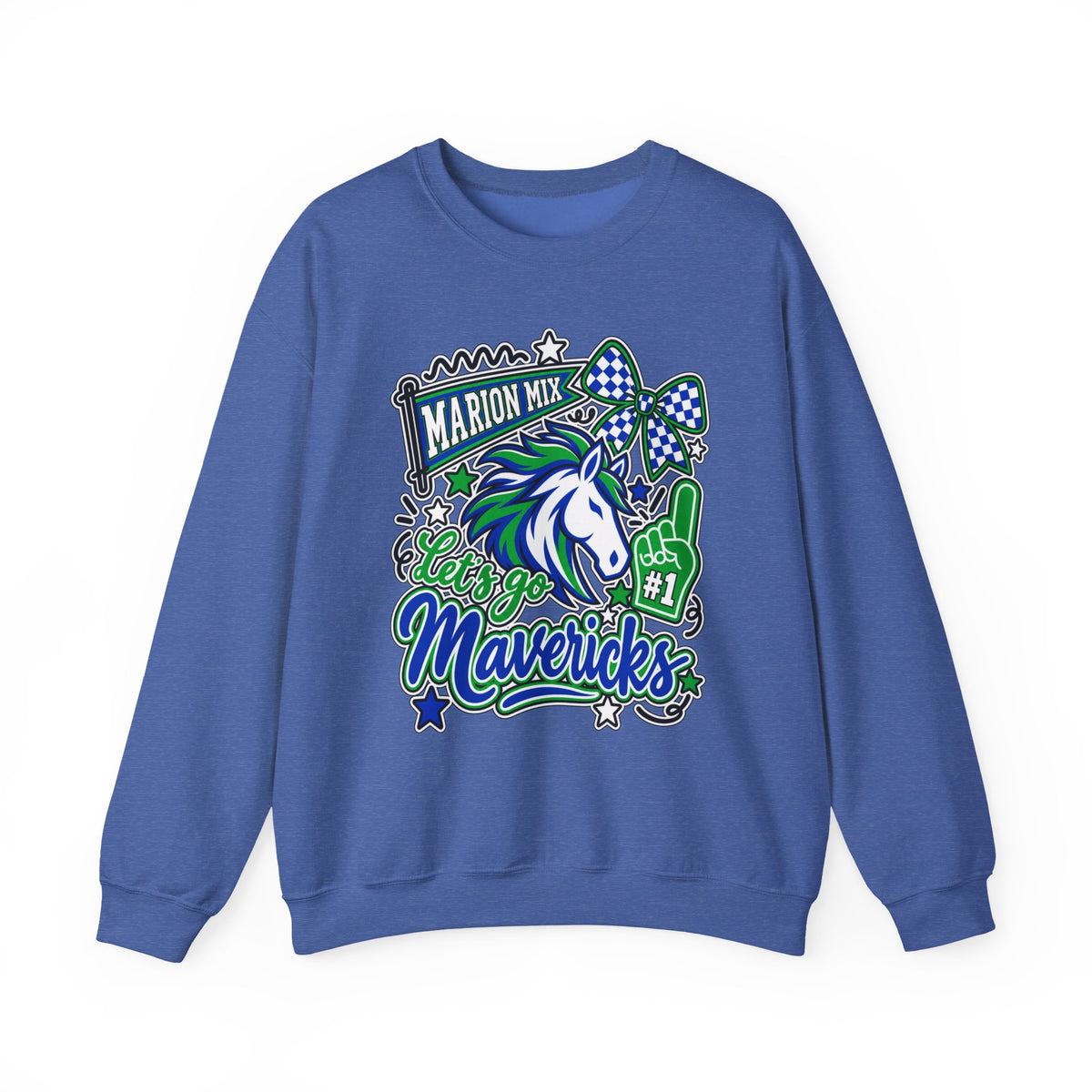 Marion Mix Let's Go Mavericks Crewneck Sweatshirt