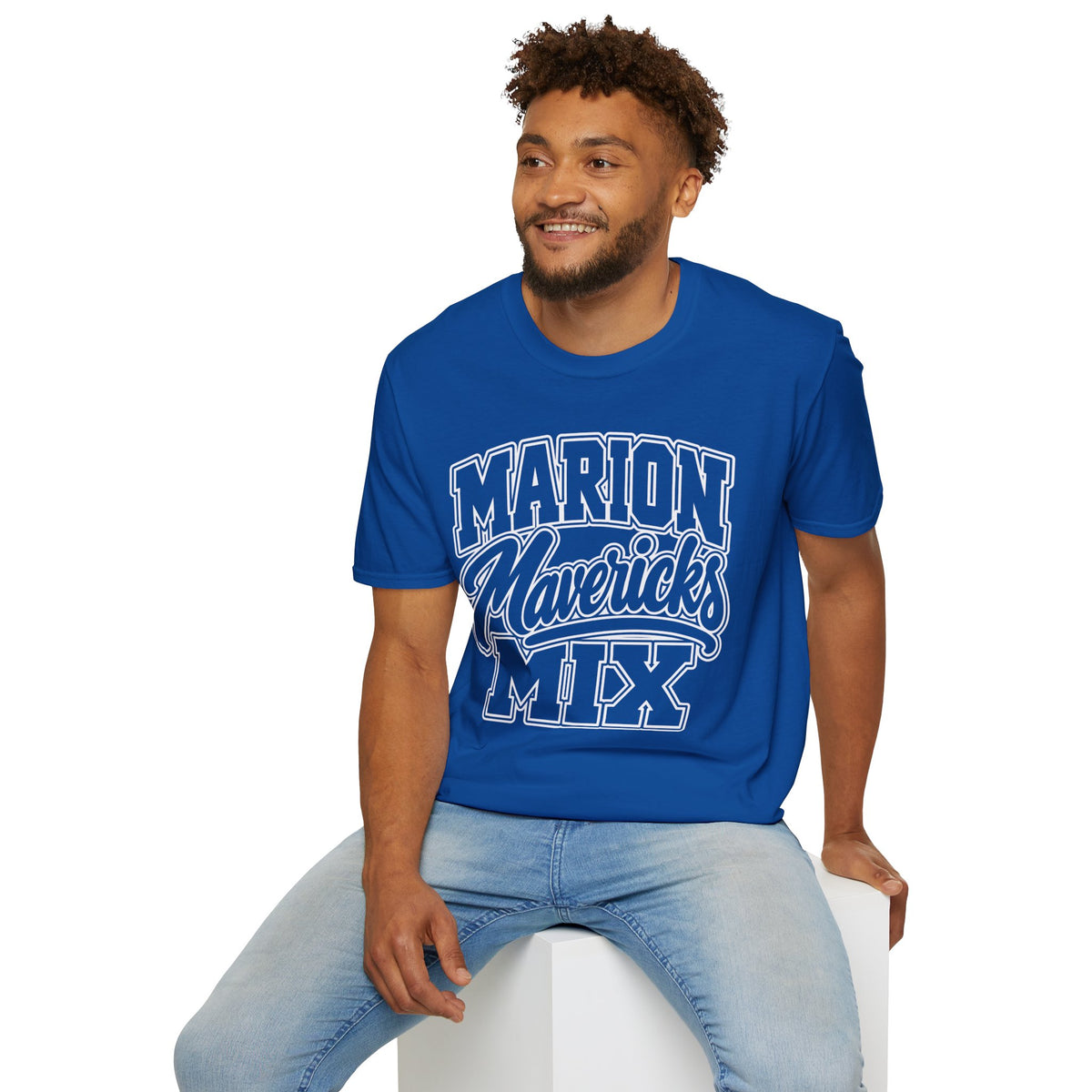 Marion Mix Mavericks Outline Adult Tee ( Teacher Grade Level Colors)