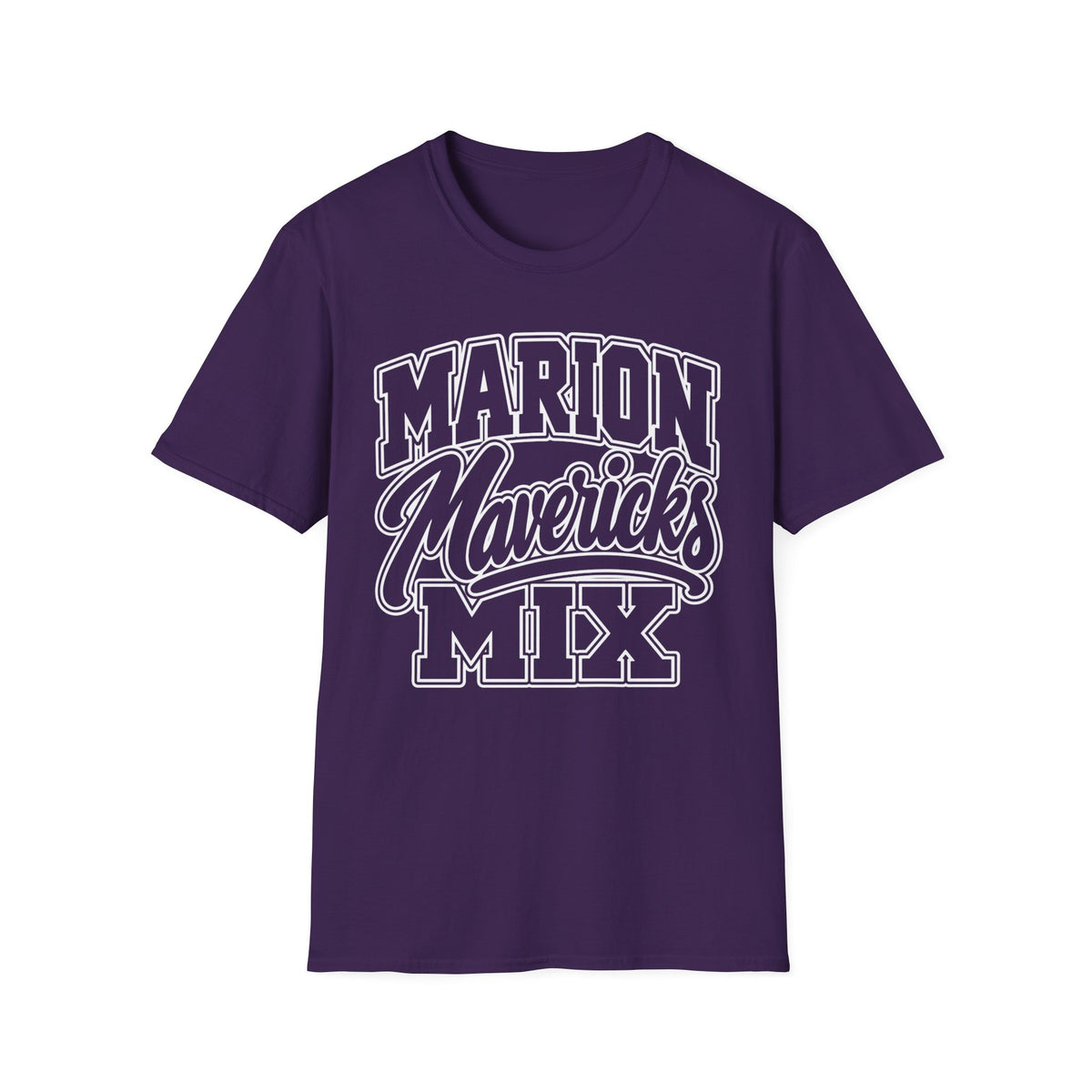 Marion Mix Mavericks Outline Adult Tee ( Teacher Grade Level Colors)