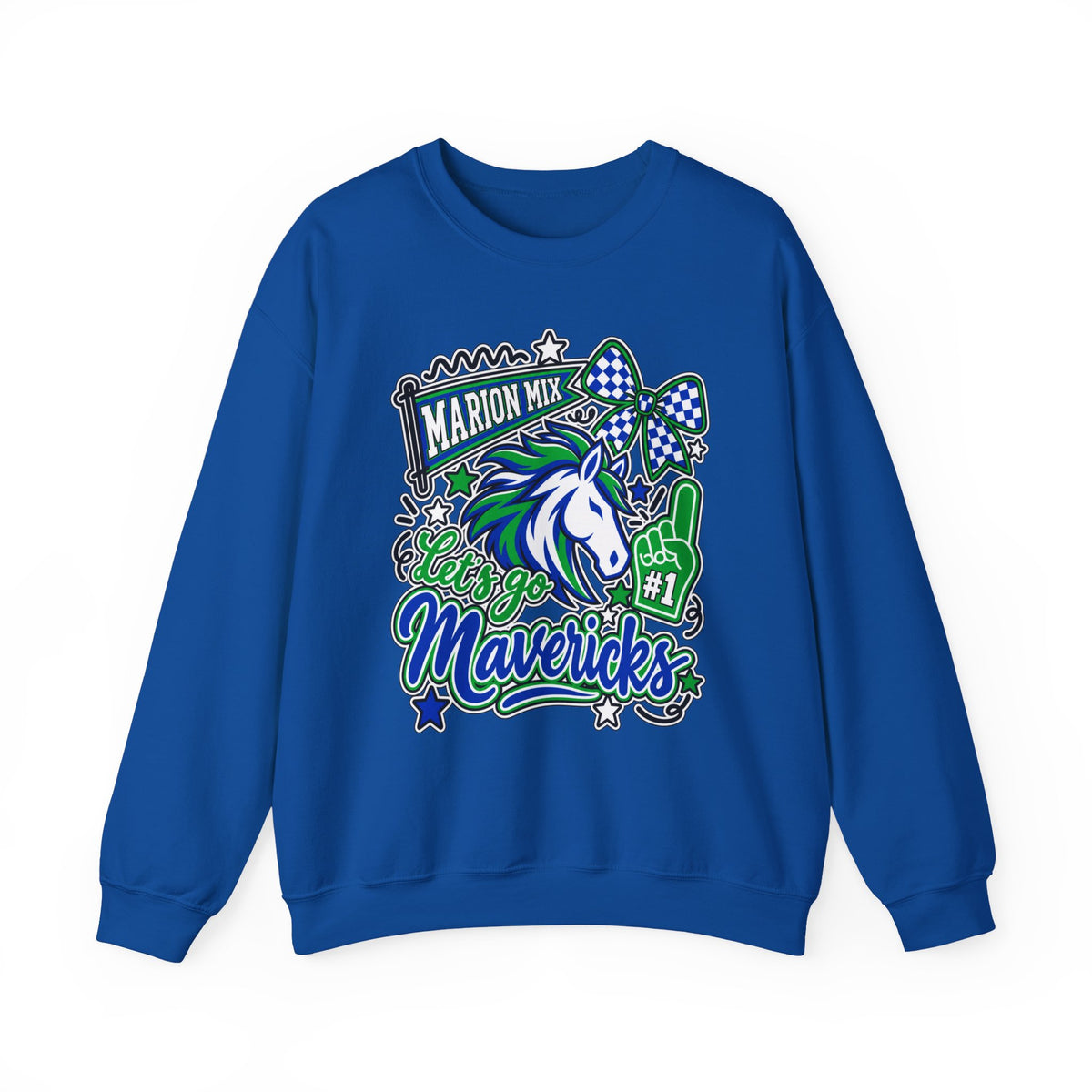 Marion Mix Let's Go Mavericks Crewneck Sweatshirt