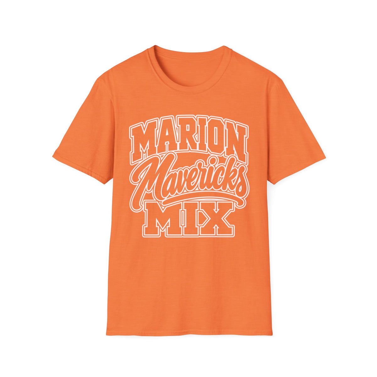 Marion Mix Mavericks Outline Adult Tee ( Teacher Grade Level Colors)